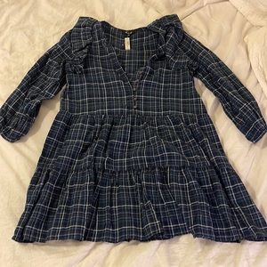 Madewell flannel plaid mini dress